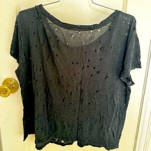Black baggy worn t-shirt, size M.
